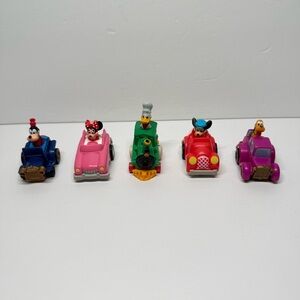 Vintage 1988 Disney McDonald's Mickey's Birthdayland Pullback Cars Full Set Of 5